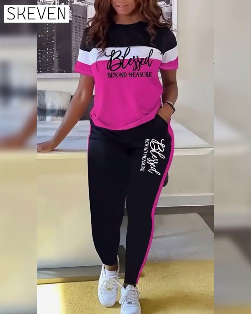 Zweiteiliges Set aus lässigen Sport-T-Shirts