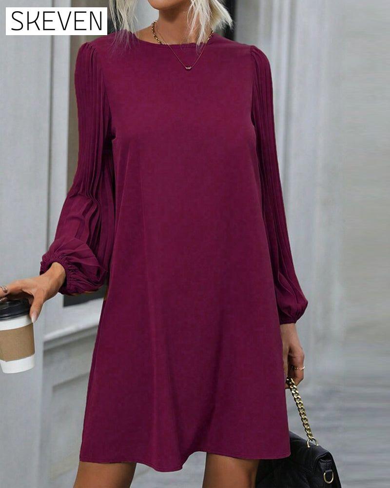Elegant solid color dress