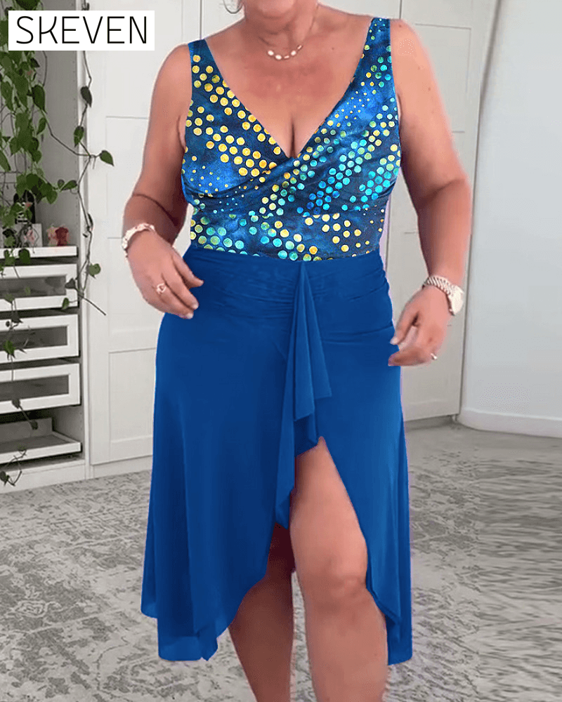 Hüftbadeanzug mit Polka-Dot-Print
