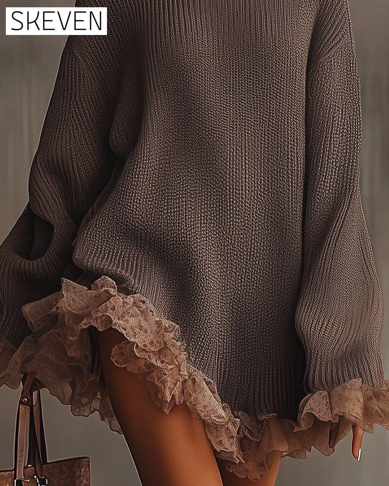 Elegantes Set aus Pullover und Trägerkleid
