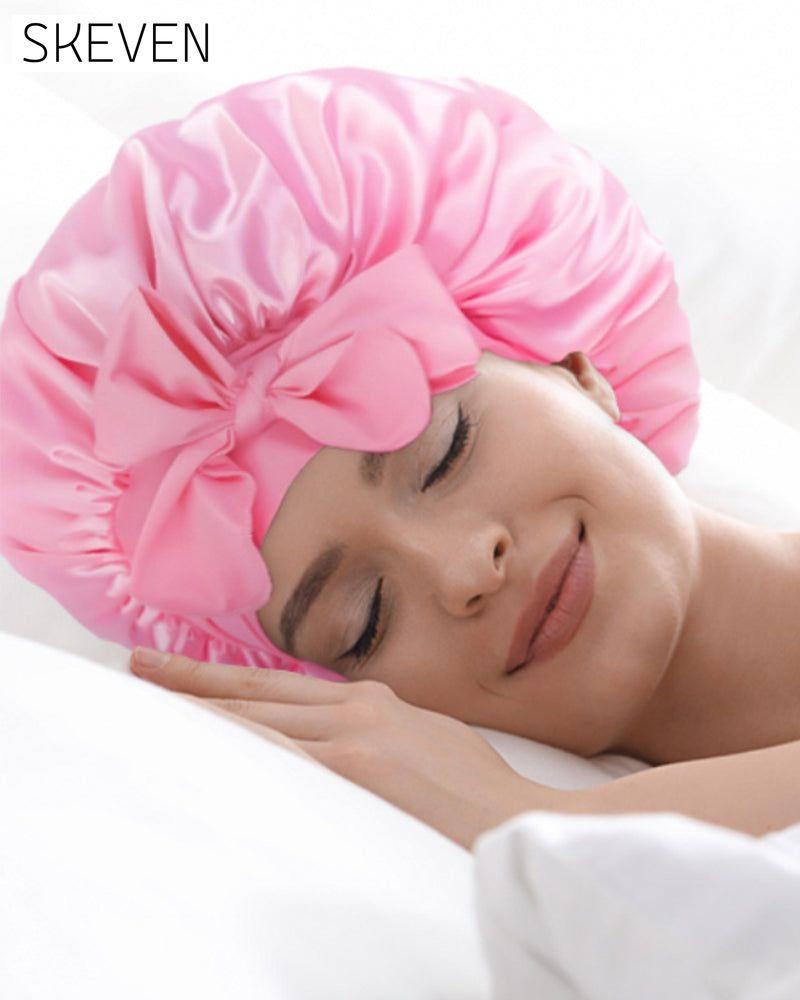 Silk night sleeping cap bonnet