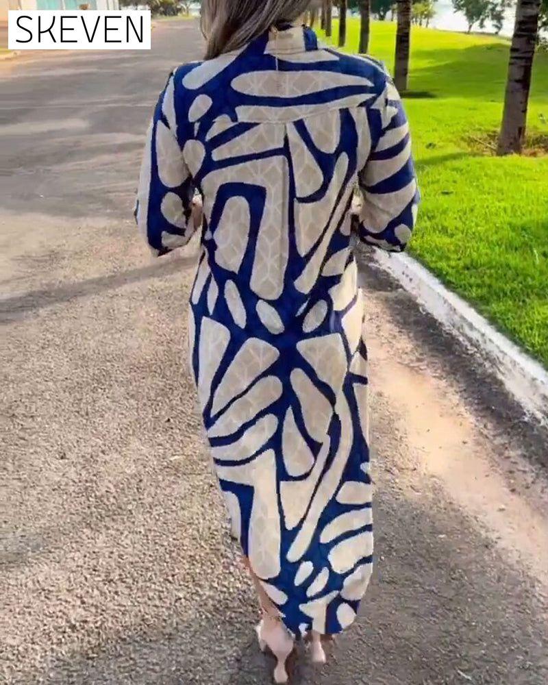Fashion print shirt dress 23BF Casual Dresses Spring Summer