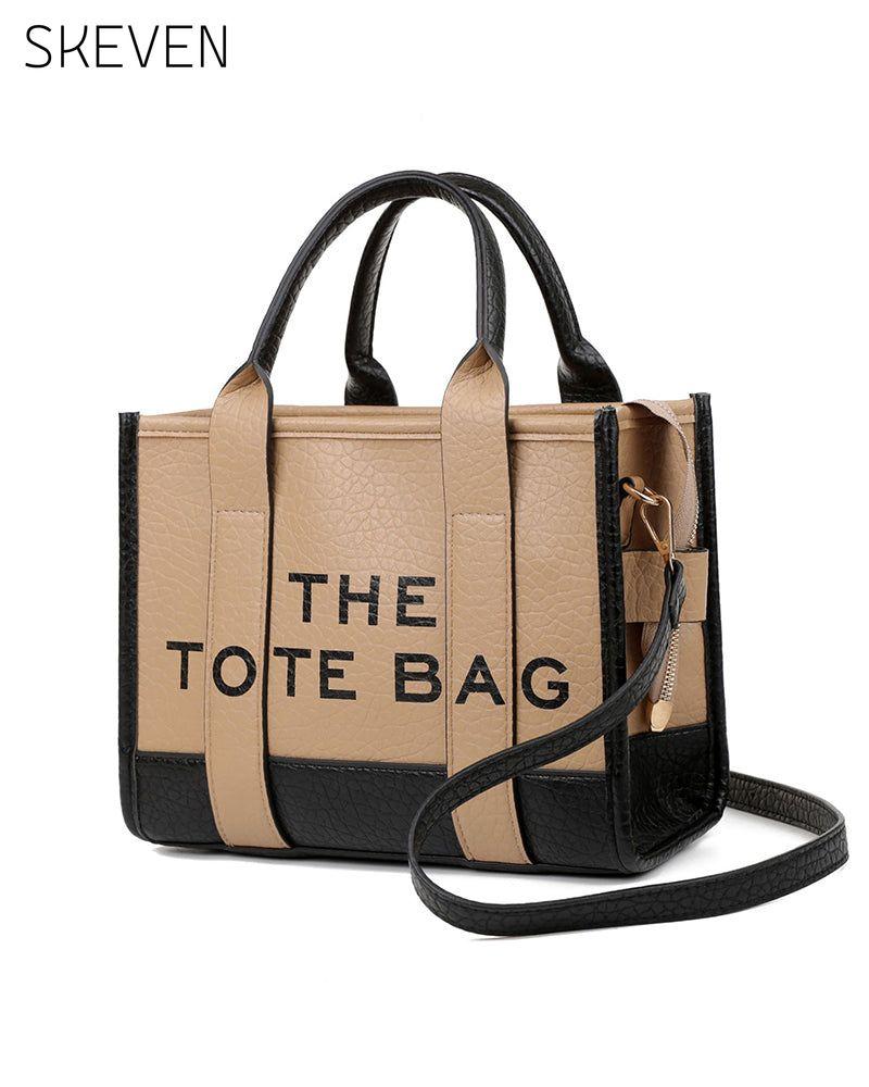 Sac cabas tendance à coutures bicolores