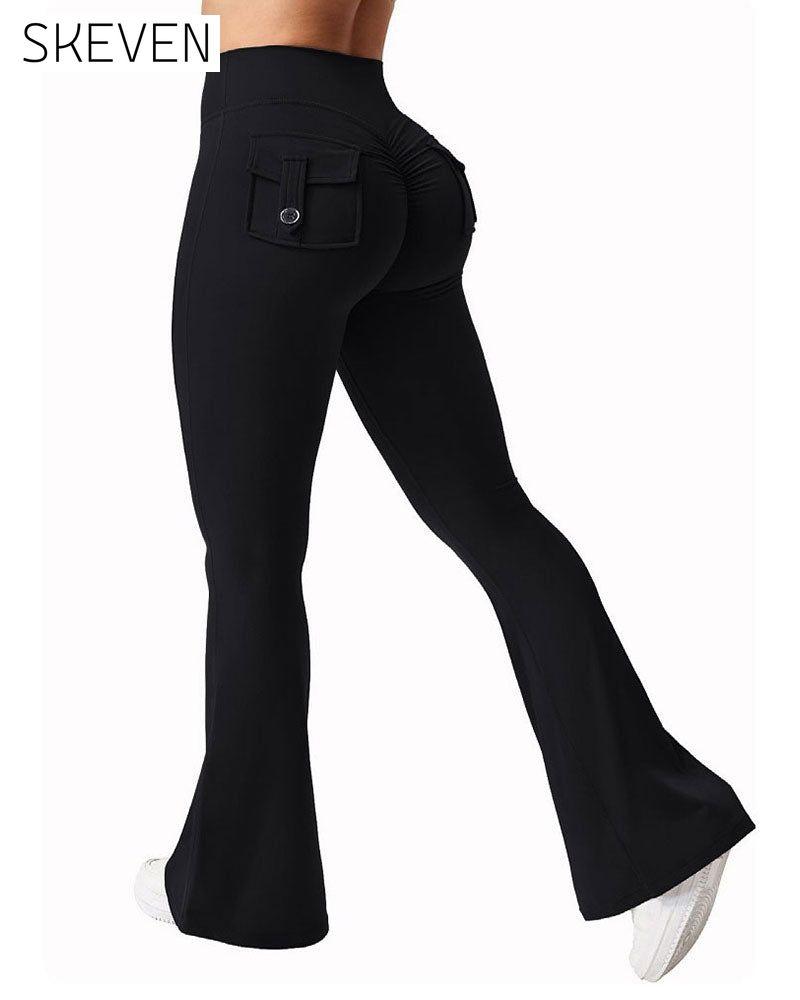 Elastische, schnelltrocknende, ausgestellte Sport-Yogahose