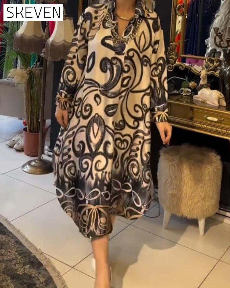 robe imprimée ample et élégante