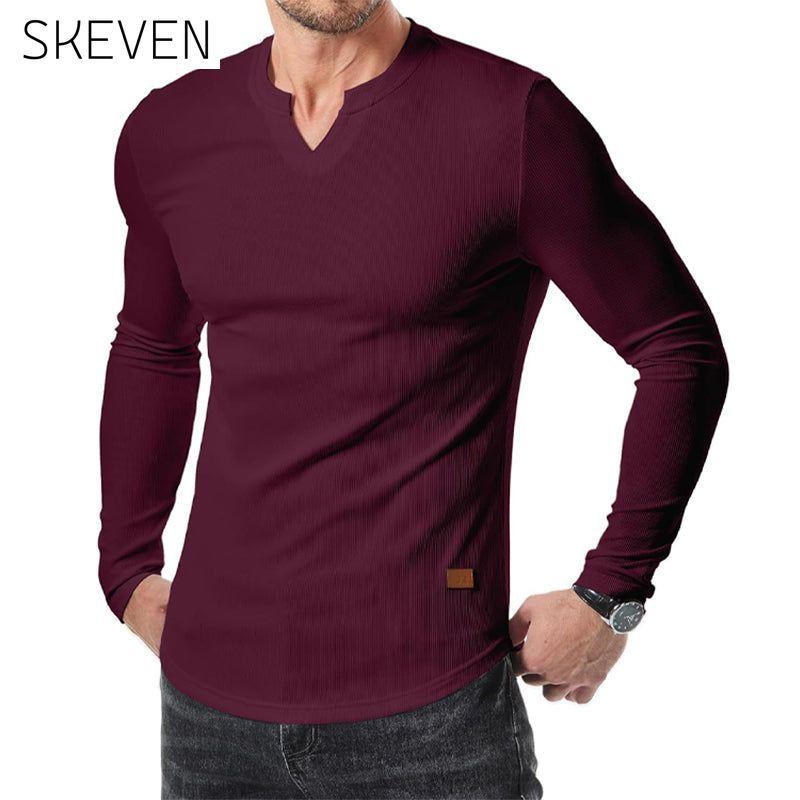 Slim-Fit-Muskelshirt mit V-Ausschnitt für Herren