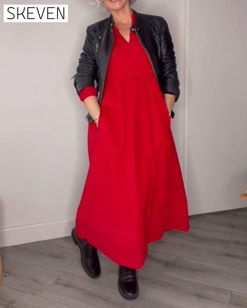 V-neck Elegant Long Sleeve dress 2022 f/w 2023 F/W 23BF casual dresses Clothes Dresses spring