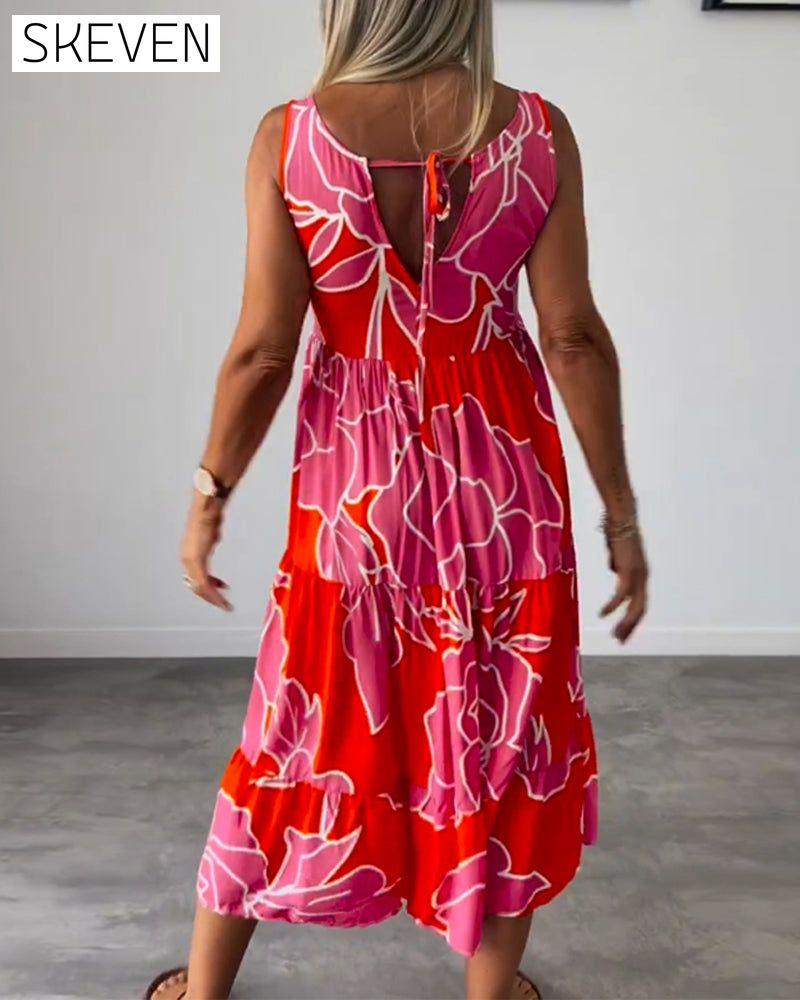 Women's patchwork printed dress