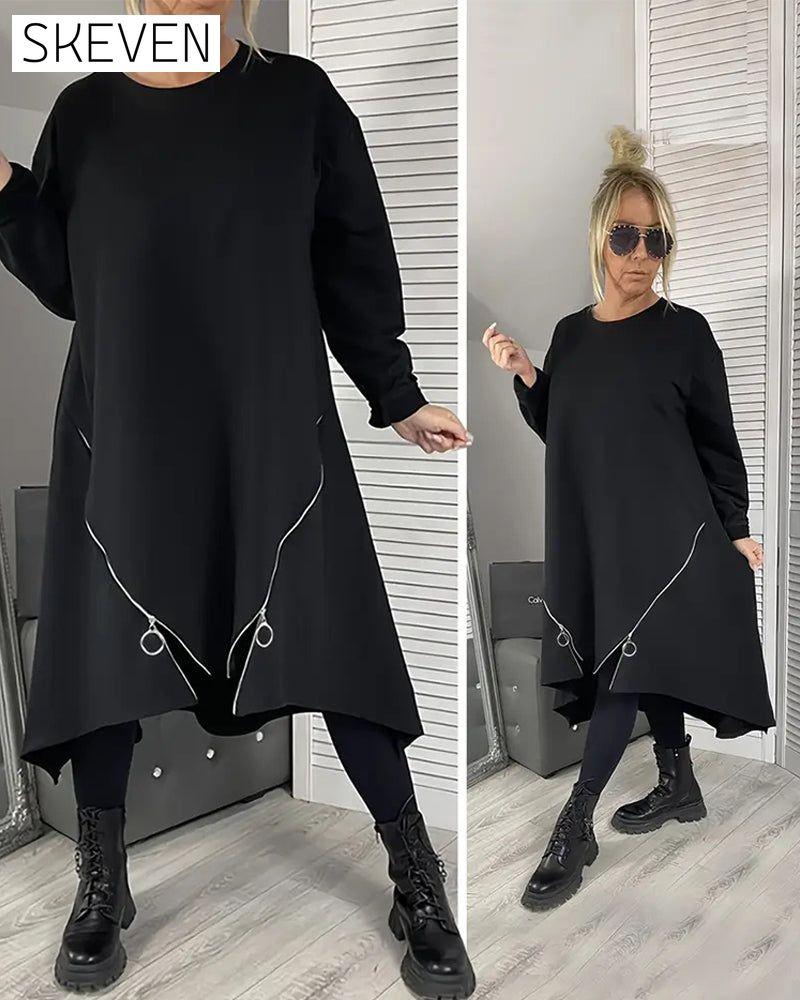 Loose Oversized Zipper Dress