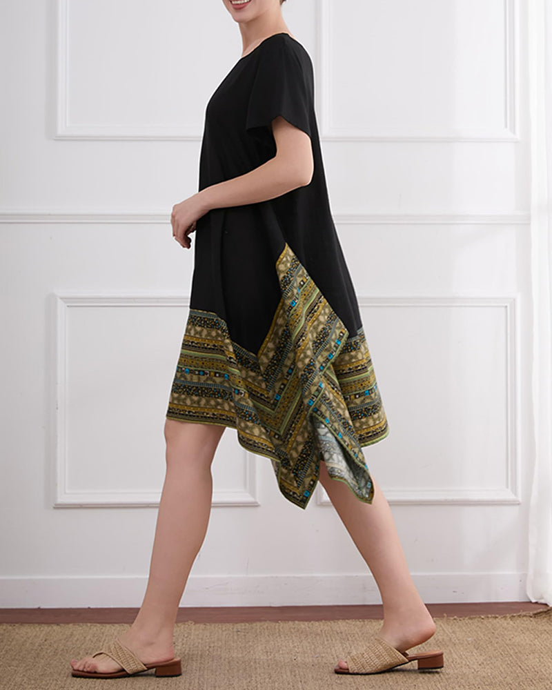 Bohemian Asymmetric Hem Dress