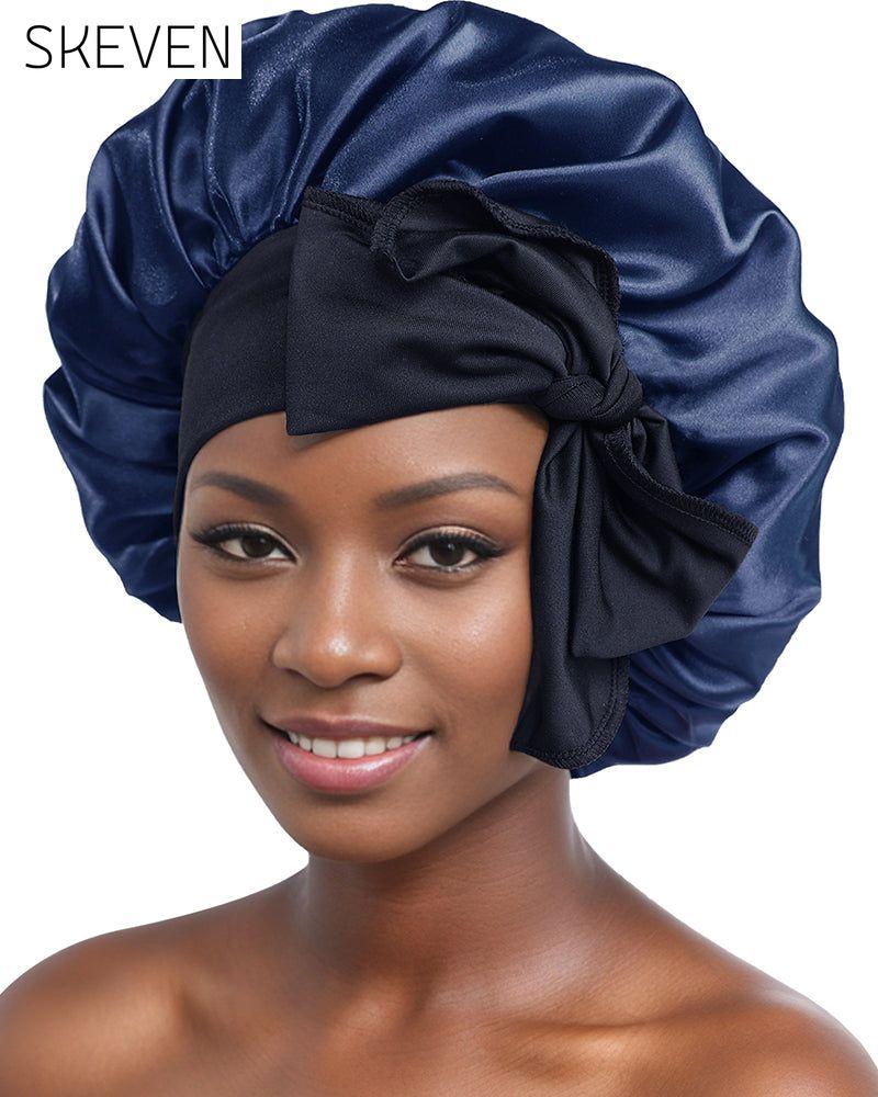 Silk night sleeping cap bonnet