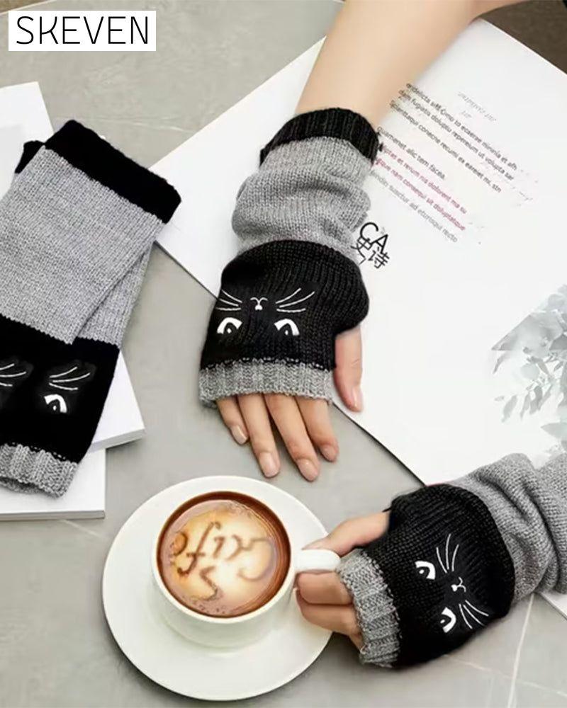 Fingerlose Katzenhandschuhe
