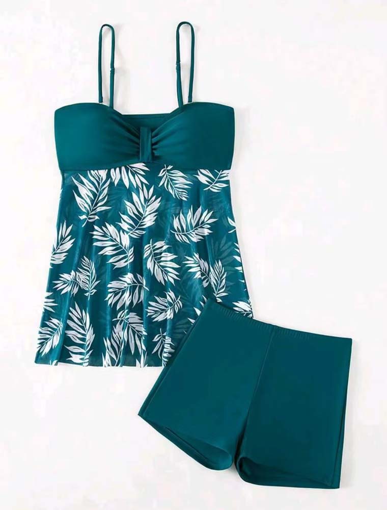Sexy Printed Mesh Tankini