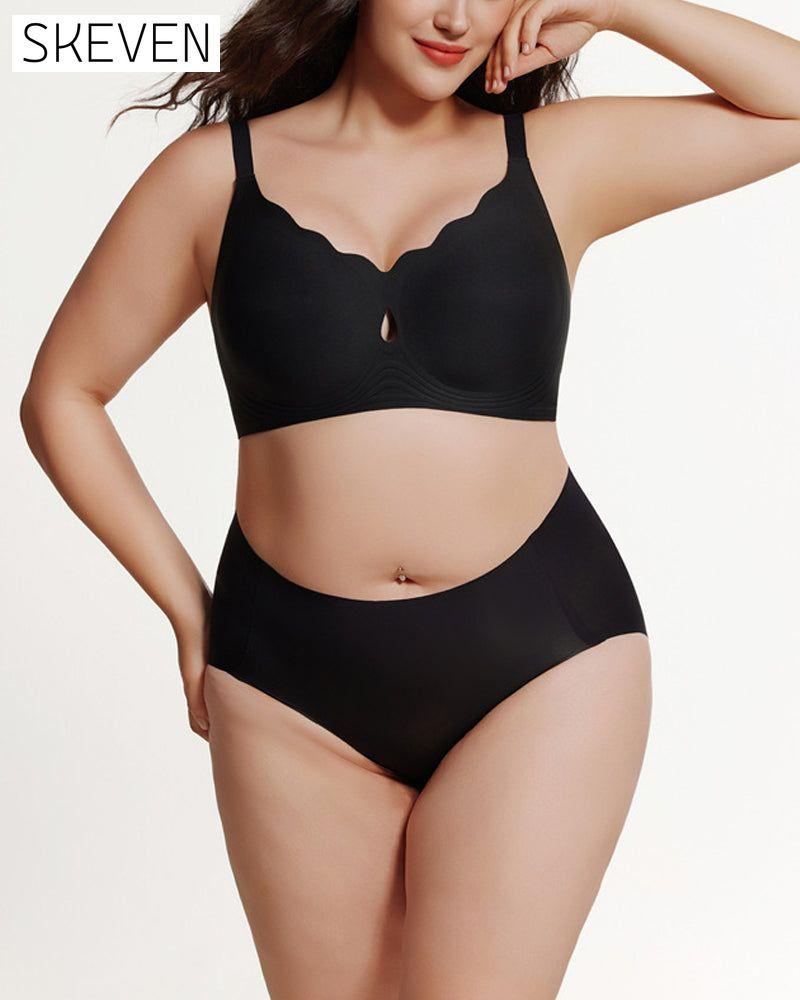 Damen-BH mit tropfenförmigem, hohlem, gewelltem Blumenmuster
