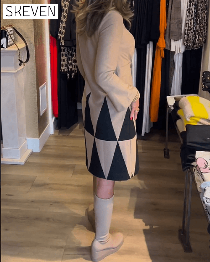 Elegant Geometric Print Dress