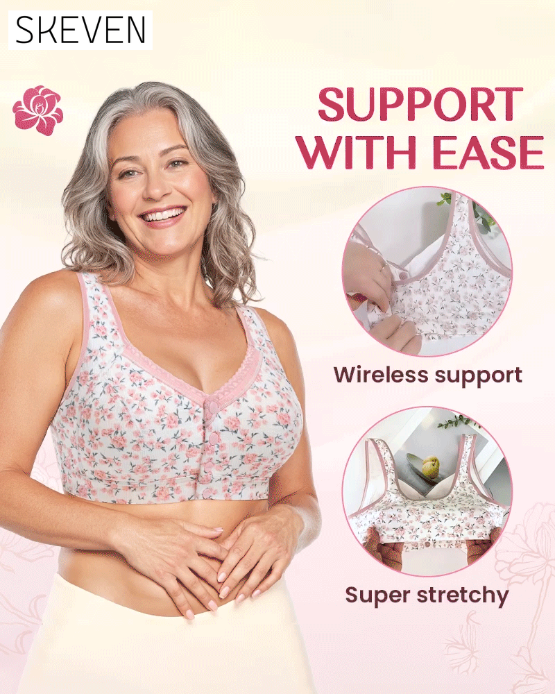 Bequemer, kabelloser Push-up-BH mit Knopfleiste vorne, bequemer Halt, kabellos 