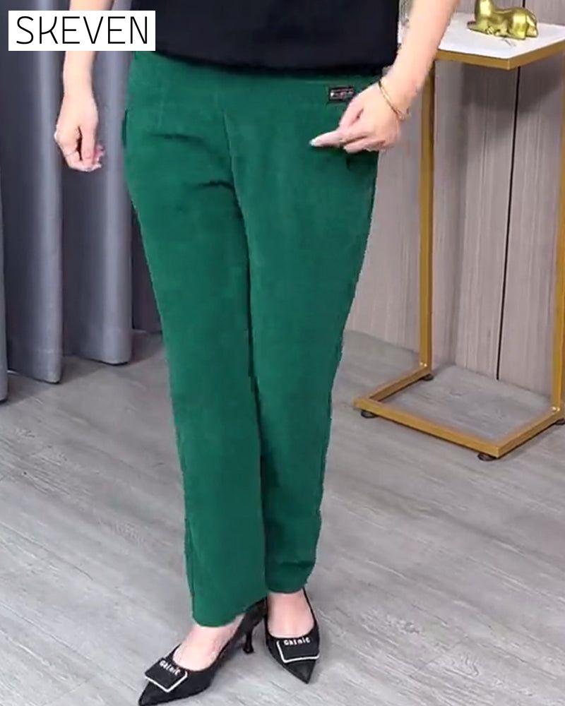 Solid Color Stretch Skinny Pants