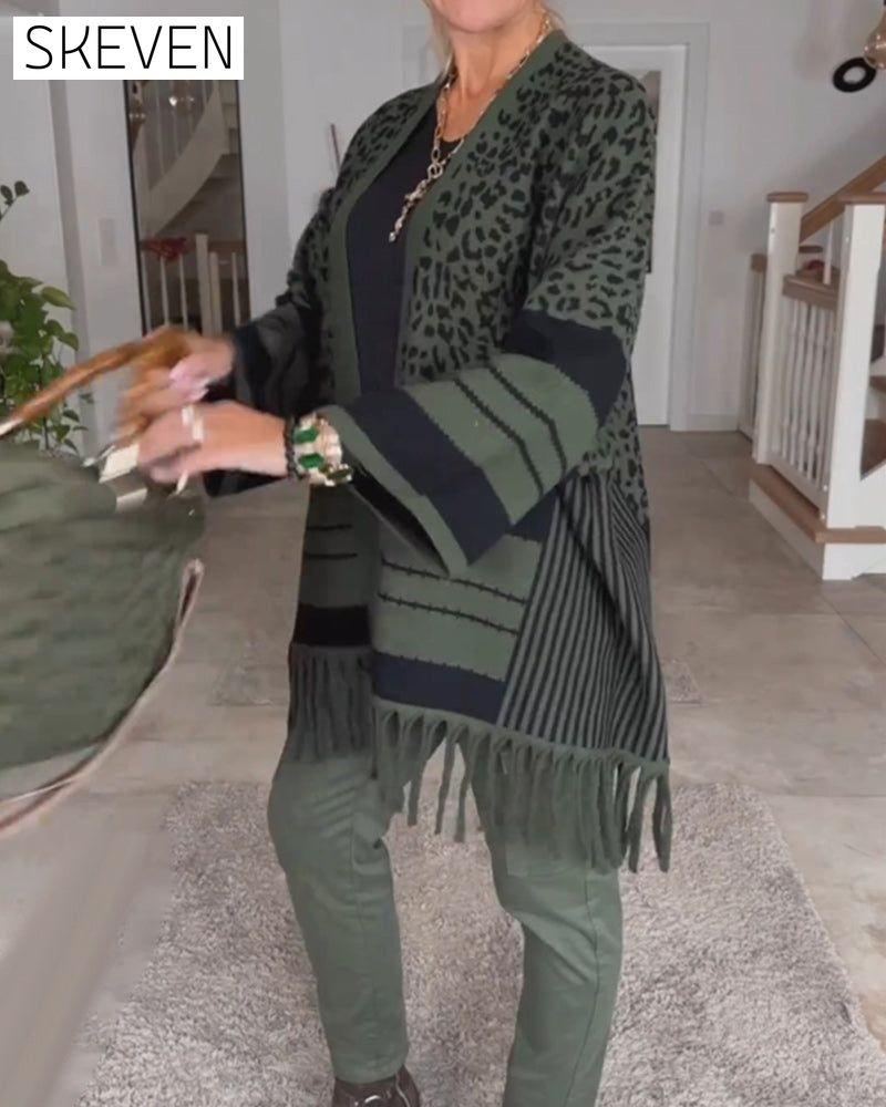 Leopard Print Long Sleeve Cardigan