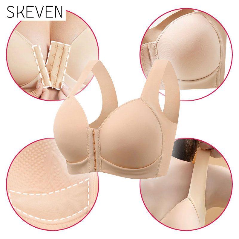 Seamless Front Closure Wire-free Push Up Bra
