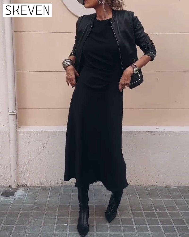 Elegantes ärmelloses Kleid mit schmaler Taille