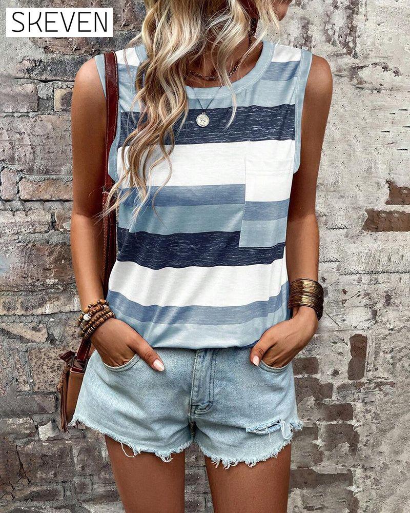 Lässiges Tanktop mit Streifenmuster