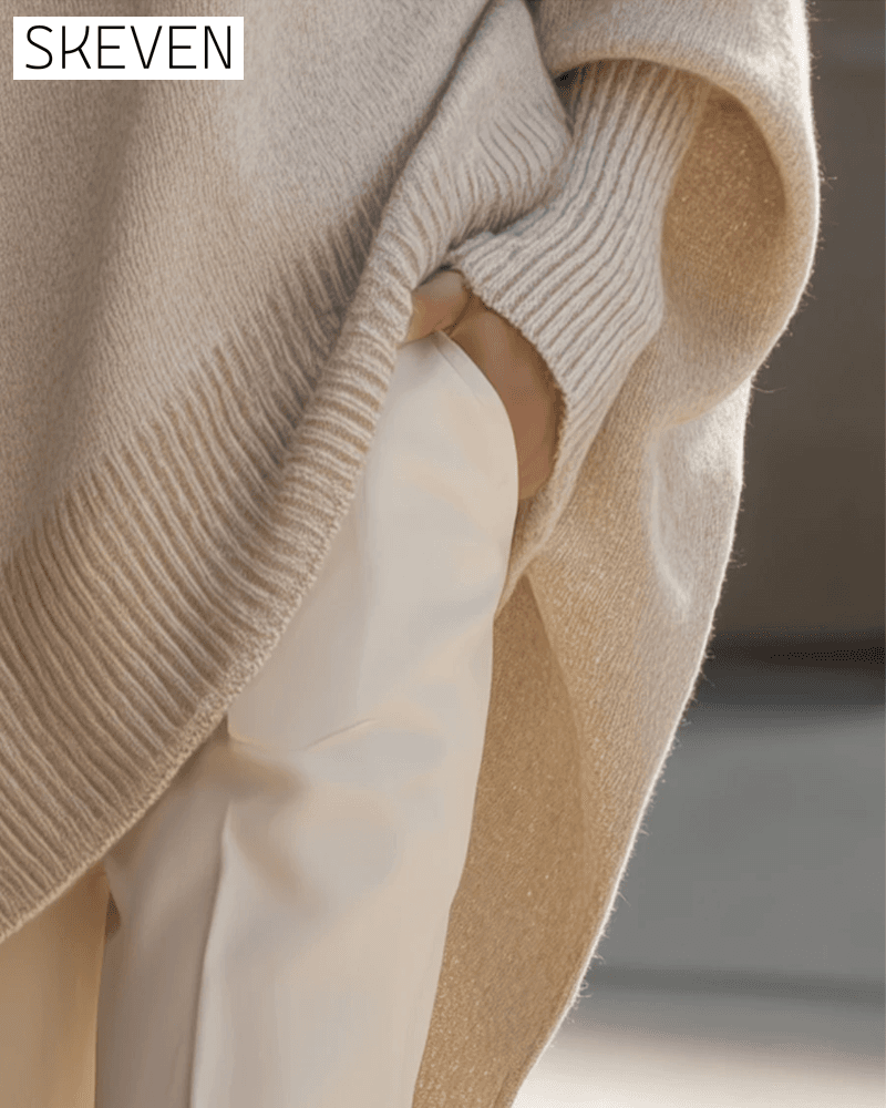Round Neck Loose Mid-Length Jumper