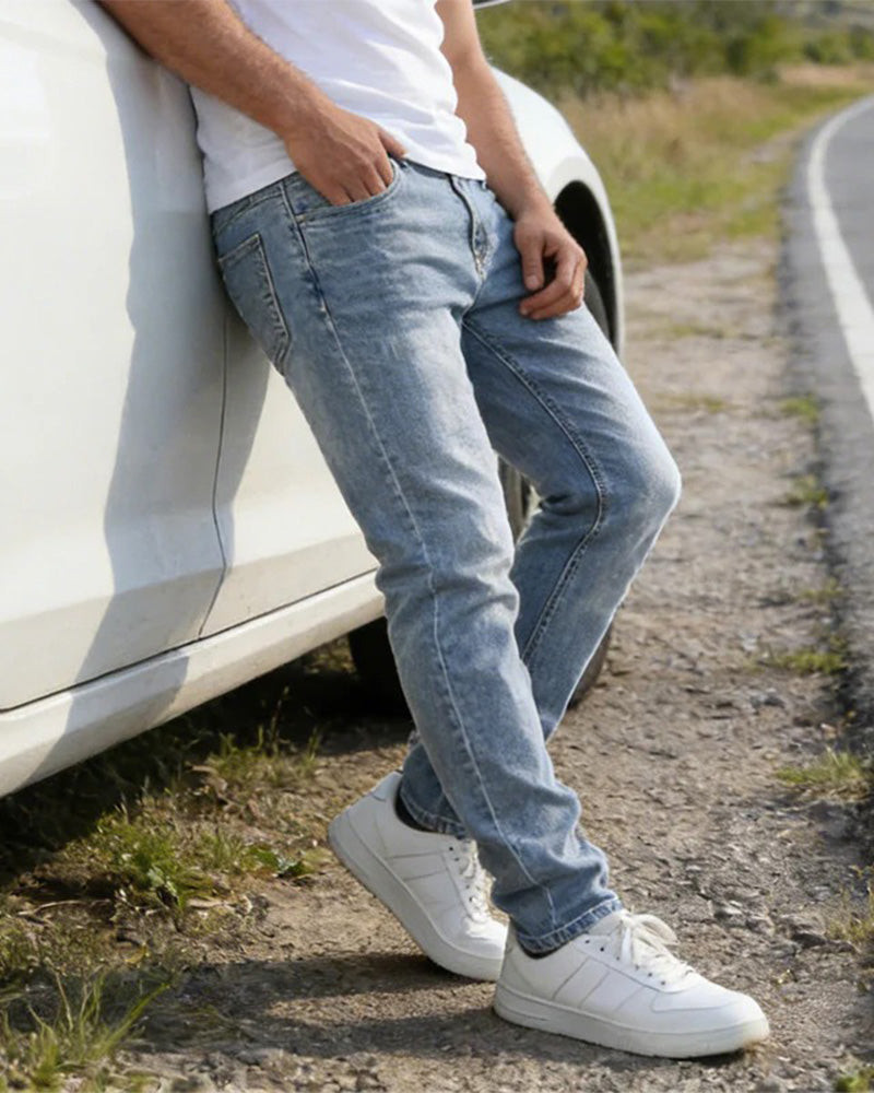 Men’s Casual Solid Jeans