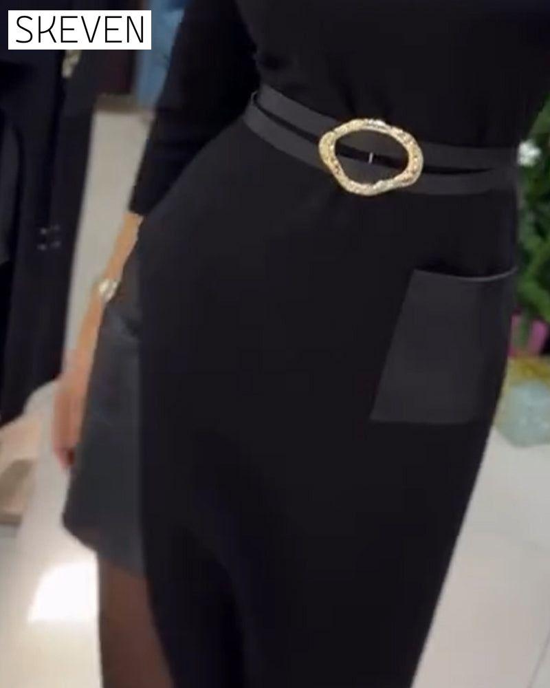 Elegant Slim Fit Bodycon Slit Dress