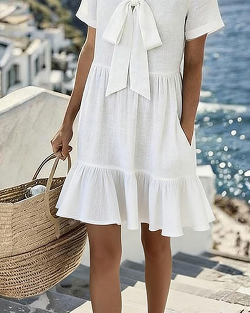 Elegant Draped A-Line Dress