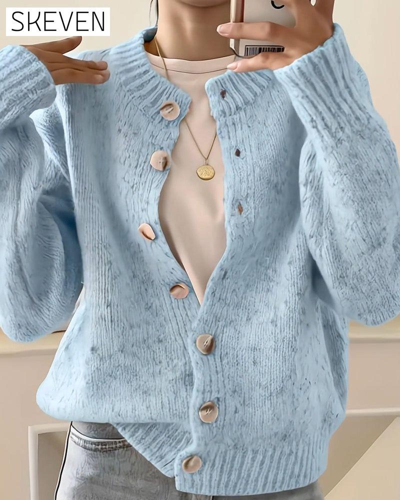 Bequemer, einfarbiger Cardigan