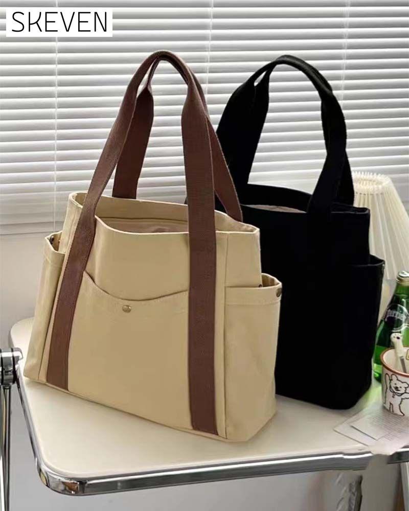 Geräumige Canvas-Tasche mit zwei Tragegriffen