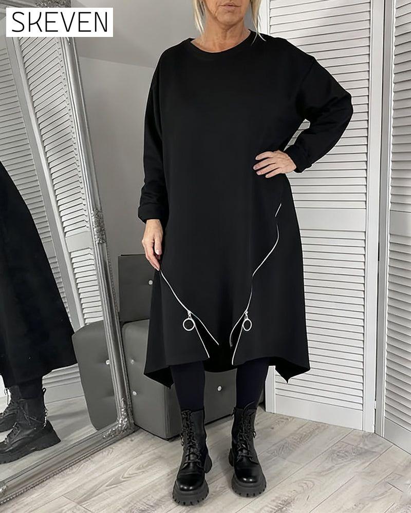 Loose Oversized Zipper Dress