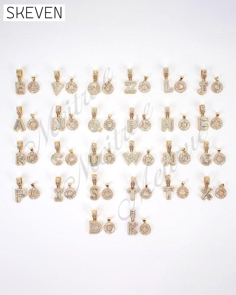 Initial Letter Pendant Necklaces -2 Pack