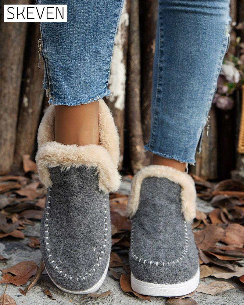 ❄️Damen-Winterstiefeletten aus rutschfestem, warmem Kunstfell