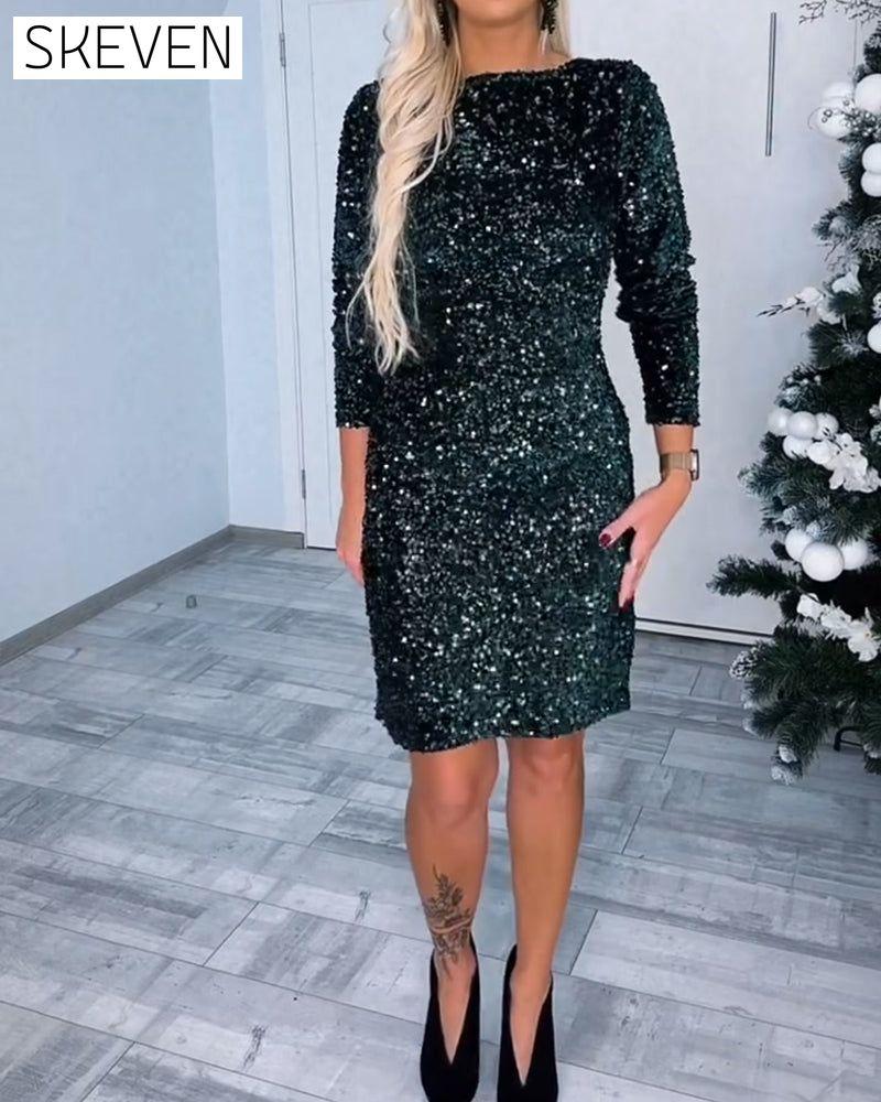 Fashion Sequined Bodycon Dress