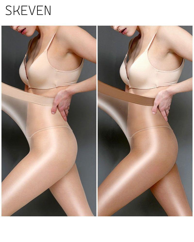 Collants transparents brillants pour femmes