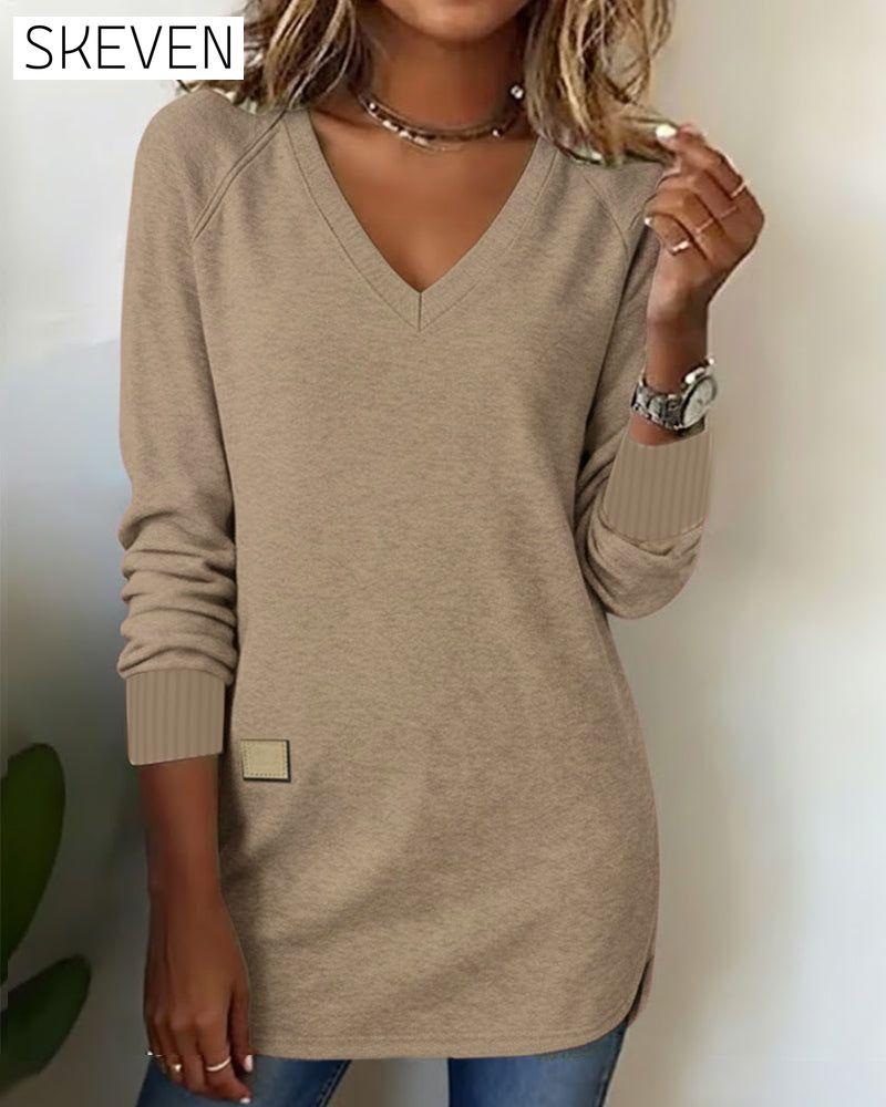 V-Neck Fashion Sweatshirt