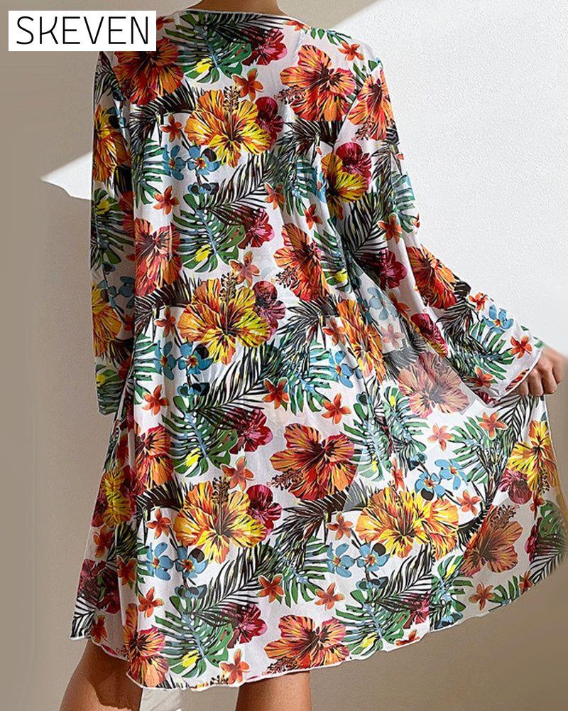 Floral Print Bikinis and Cover Up