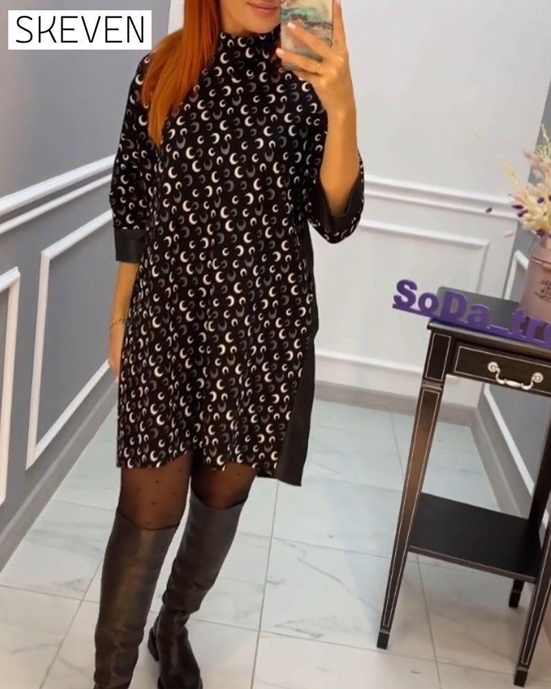 Casual butterfly printed dress