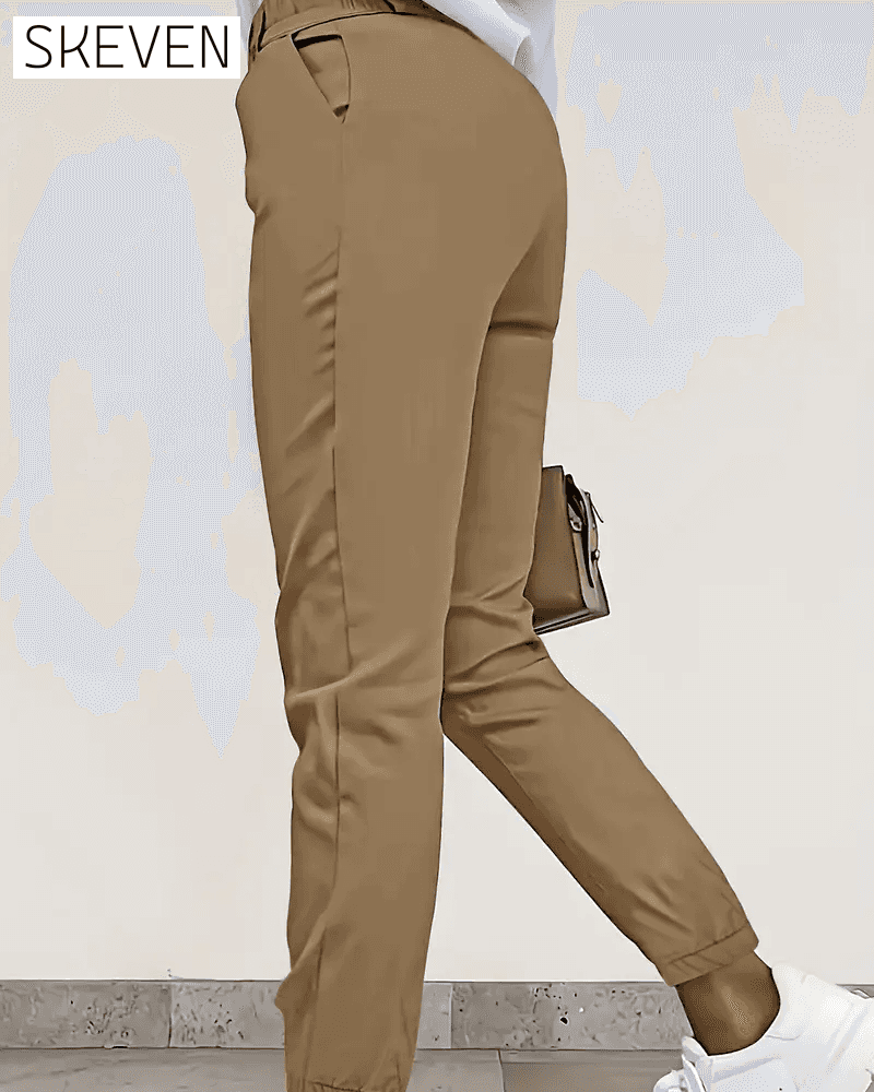 Slim-Fit Cropped Hose mit Taschen