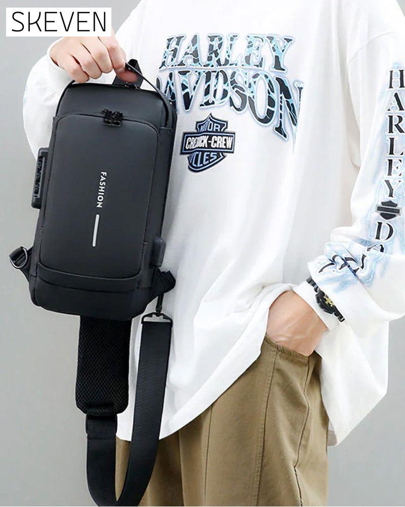 Password anti-theft chest bag