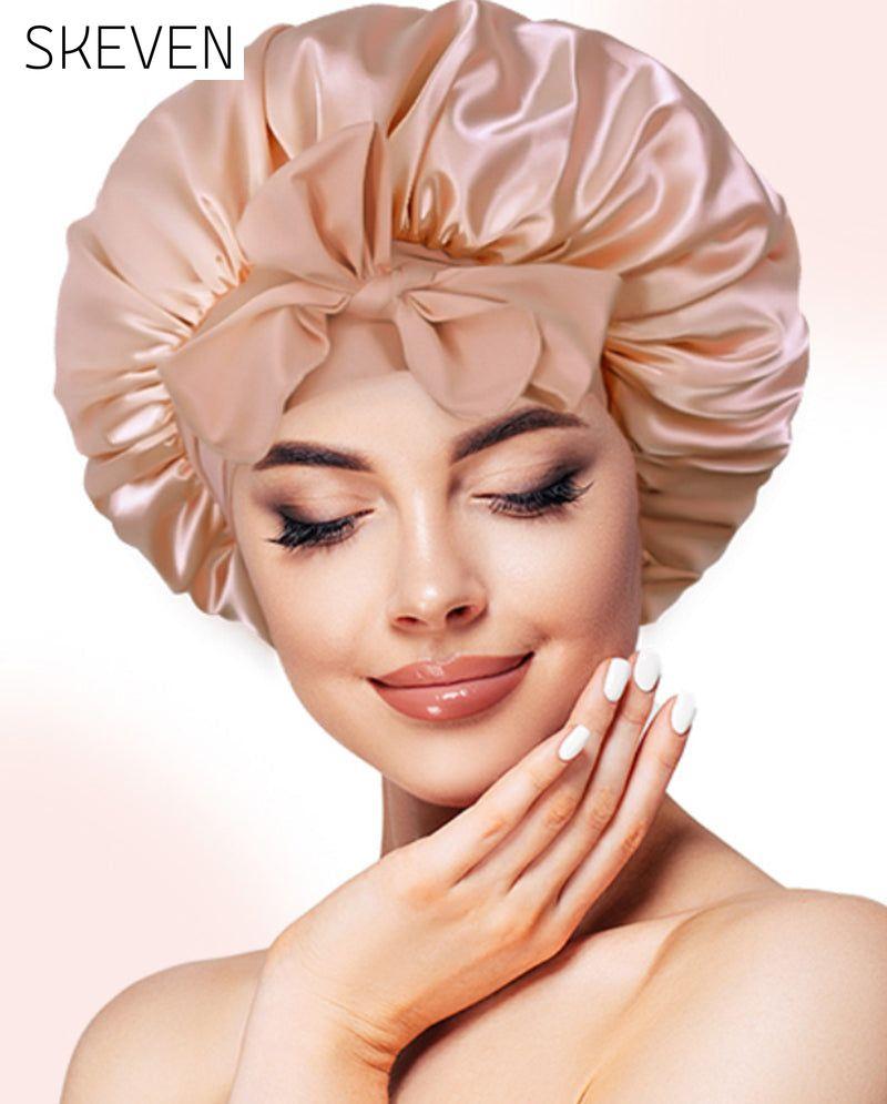 Silk night sleeping cap bonnet