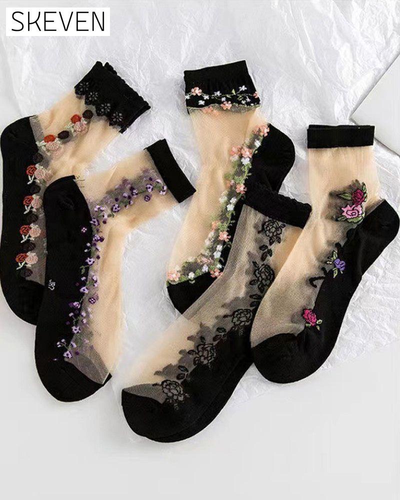 Glass Silk Crystal Socks