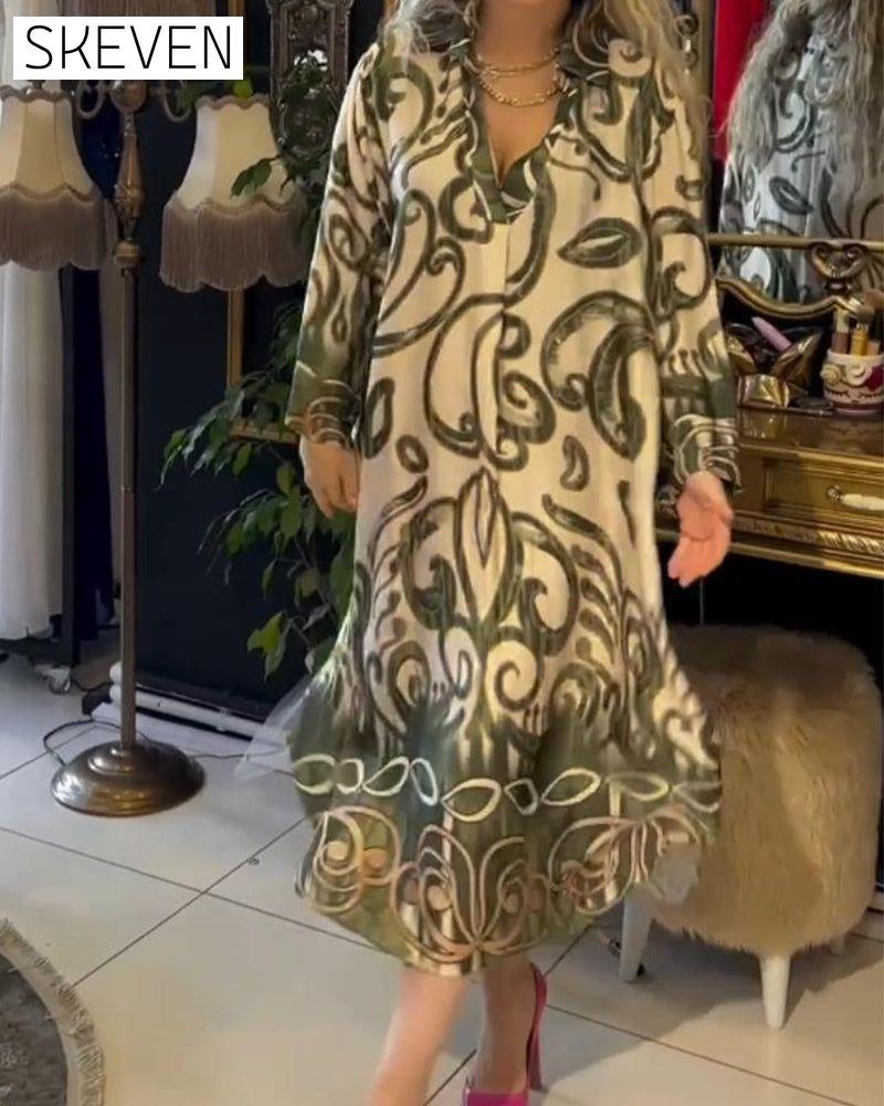 robe imprimée ample et élégante