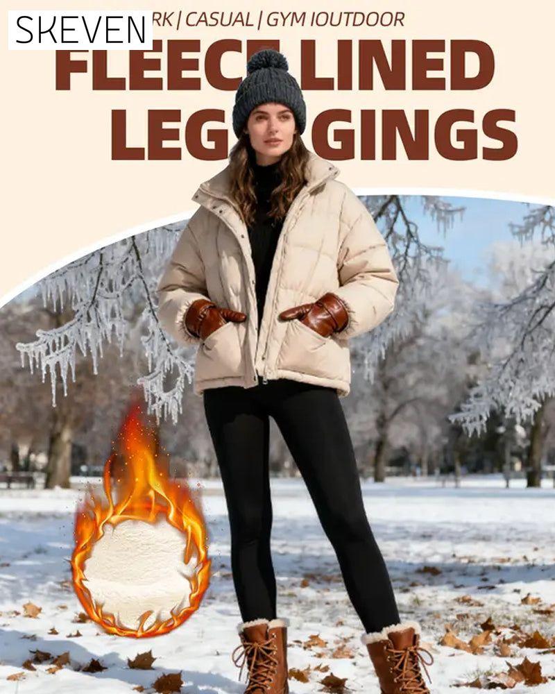 Warme, hochtaillierte und kuschelig gefütterte Leggings