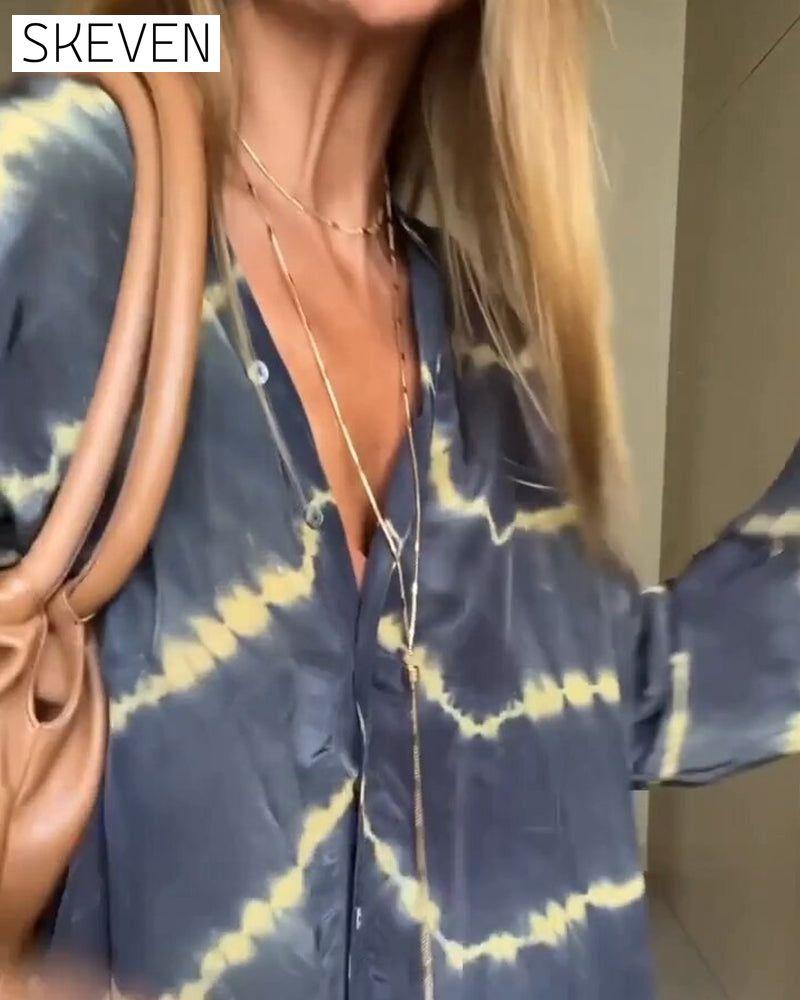 V neck loose dress 23BF Casual Dresses Clothes Dresses Spring Summer