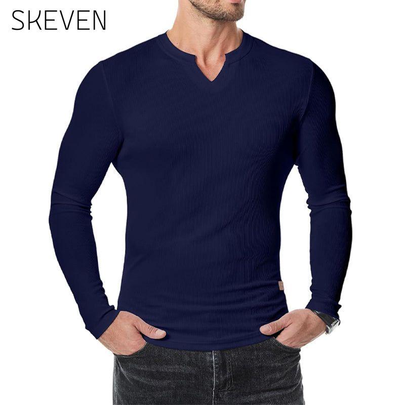 Slim-Fit-Muskelshirt mit V-Ausschnitt für Herren