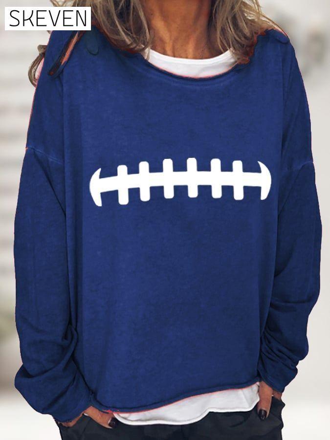 Women's Football Lover Casual Long-Sleeve T-Shirt