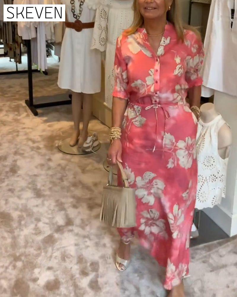 Floral print commuting dress 202466 business elegant dress spring summer