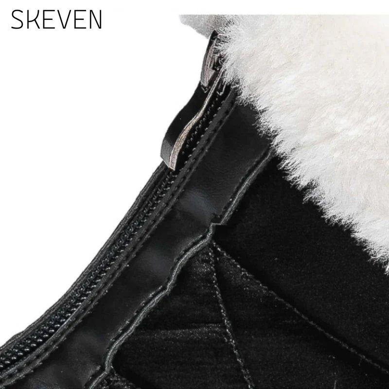 Damen-Schneestiefel mit Reißverschluss, rutschfest und warm